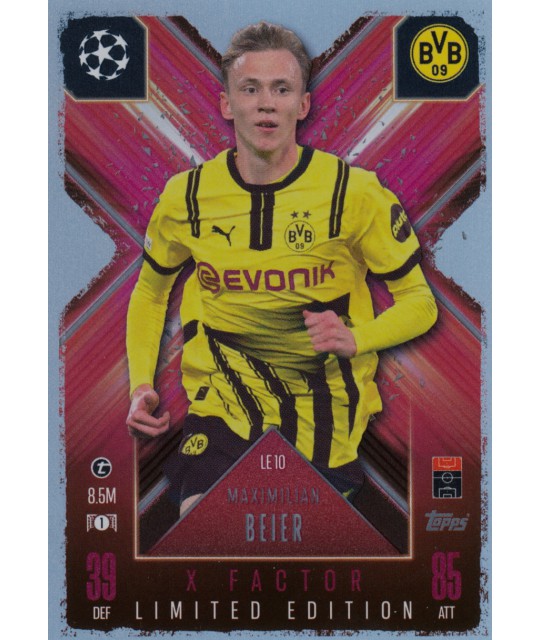 Topps Match Attax Extra Champions League 2024/2025 X-Factor Limited Edition Maximilian Beier (Borussia Dortmund)